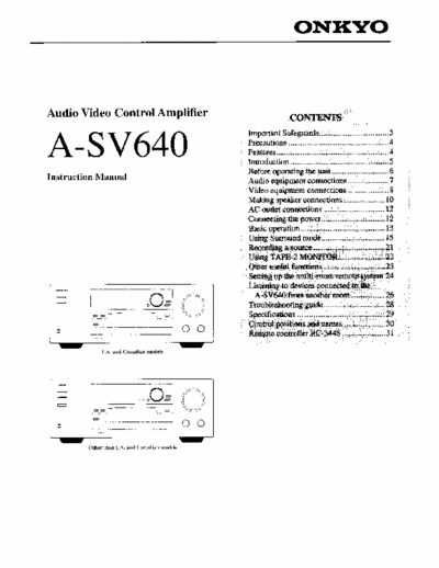 onkyo s-av640 Onkyo s-av640  instruction manual